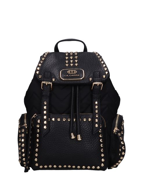Zaino dark wave in ecopelle tessuto e borchie LA CARRIE | 142M-ZS-610-NYSNERO